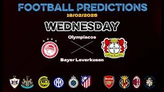 Football Predictions Today | Top Matches Wednesday 18/02/26