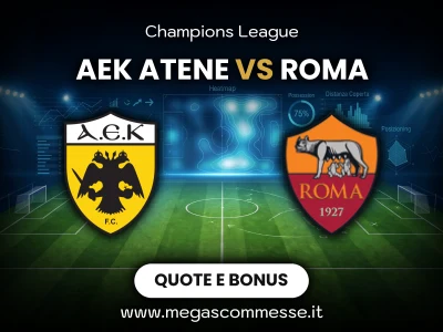 Quote scommesse AEK Atene - Roma: copertina del match
