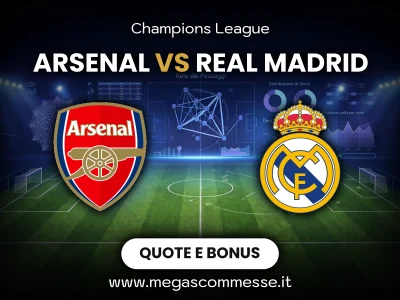 Quote scommesse Arsenal - Real madrid: copertina del match