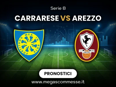 Pronostico Carrarese - Arezzo: copertina del match