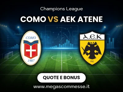 Quote scommesse Como - AEK Atene: copertina del match