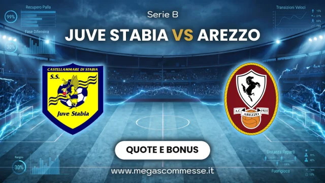 Quote scommesse Juve stabia - Arezzo: copertina del match