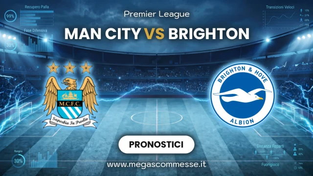 Pronostico Man city - Brighton: copertina del match