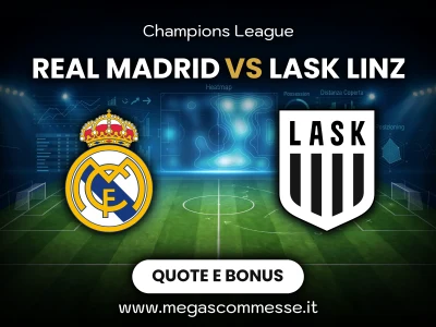 Quote scommesse Real madrid - LASK Linz: copertina del match