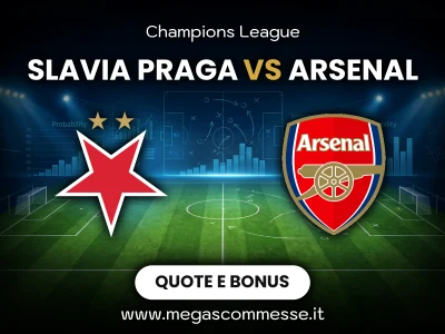 Quote scommesse Slavia Praga - Arsenal: copertina del match