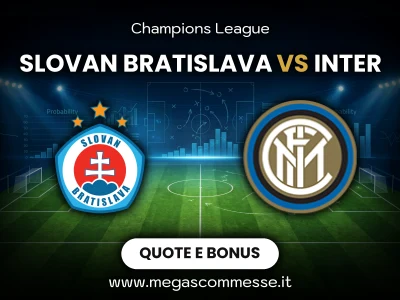 Quote scommesse Slovan Bratislava - Inter: copertina del match