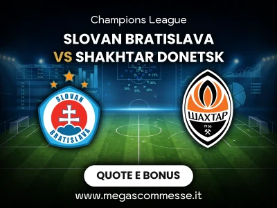 Quote scommesse Slovan Bratislava - Shakhtar Donetsk: copertina del match