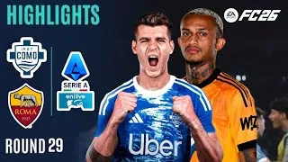 Como vs AS Roma | Serie A 25/26 Full Match Highlights