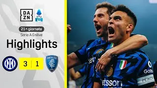 LAUTARO + DUMFRIES + THURAM: Inter-Empoli 3-1 | Serie A Enilive | DAZN Highlights