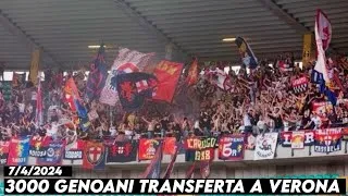 3000 GENOANI TRANSFERTA A VERONA || Hellas Verona vs Genoa 7/4/2024
