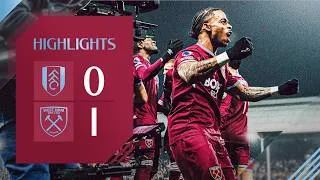Summerville Fires Hammers To Away Win 🔥 | Fulham 0-1 West Ham | Premier League Highlights