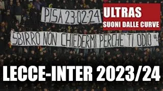 🟡🔴STRISCIONE PER I FATTI DI PISA  Lecce-Inter, Serie A [25/02/2024]