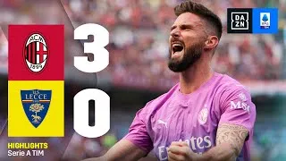 Pulisic + Giroud + Leao = SHOW ROSSONERO: Milan-Lecce 3-0 | Serie A TIM | DAZN Highlights