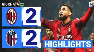 MILAN-BOLOGNA 2-2 | HIGHLIGHTS | 22ª GIORNATA | SERIE A TIM 2023/24