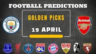 FOOTBALL PREDICTIONS TODAY 19 APRIL 2026 | PREMIER LEAGUE | SERIE A | BUNDESLIGA | LIGUE 1