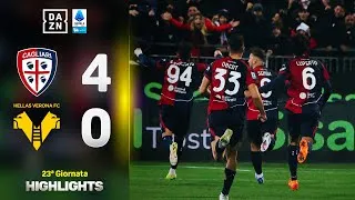 POKER CAGLIARI, PISACANE vince ancora: Cagliari-Verona 4-0 | Serie A Enilive | DAZN Highlights