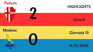 Padova - Modena 2-0 | HIGHLIGHTS Serie B | 19 Giornata 11/01/2026