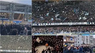 Corteo e tifo | Ultras Napoli in casa contro Juventus [03/03/2024] , Serie A