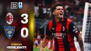 Il RITORNO di PULISIC nei 100 anni di San Siro: Milan-Lecce 3-0 | Serie A Enilive | DAZN Highlights