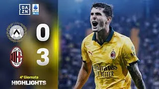 Un doppio PULISIC fa volare ALLEGRI: Udinese-Milan 0-3 | Serie A Enilive | DAZN Highlights
