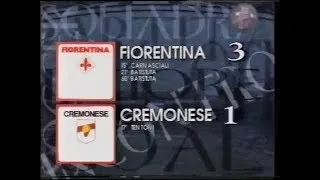 1994-95 (3a - 18-09-1994) Fiorentina-Cremonese 3-1 [Carnasciali,Tentoni,Batistuta 2] Gol 90°Rai