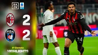 Allegri trema, ATHEKAME salva il Milan al 93’: Milan-Pisa 2-2 | Serie A Enilive | DAZN Highlights