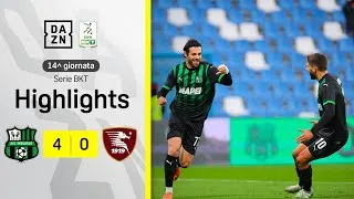 Poker neroverde, la squadra di GROSSO è in vetta: Sassuolo-Salernitana 4-0 | Serie BKT | DAZN