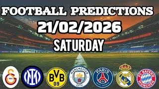 SATURDAY FOOTBALL BETTING TIPS 21/02/2026 | EPL, La Liga, Serie A, Bundesliga BANGERS