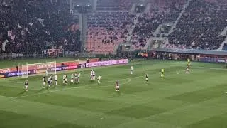 Bologna Fiorentina - gol di Orsolini annullato dal VAR per fuorigioco di Posch