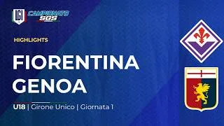 Highlights Fiorentina-Genoa | 1ª giornata Campionato Under 18 | stagione 2026-27