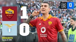 Il gol di testa di MANCINI vale il Derby: Roma-Lazio 1-0 | Serie A TIM | DAZN Highlights