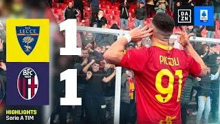 PICCOLI AL 100', D'Aversa la riprende in extremis: Lecce-Bologna 1-1 | Serie A TIM | DAZN Highlights