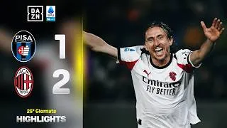 MODRIC salva il Diavolo con una perla: Pisa-Milan 1-2 | Serie A Enilive | DAZN Highlights