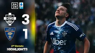 TRIS del COMO, FABREGAS si avvicina alla CHAMPIONS: Como-Lecce 3-1 | SerieAEnilive | DAZN Highlights