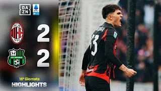 BARTESAGHI due volte, GROSSO ferma ALLEGRI: Milan-Sassuolo 2-2 | Serie A Enilive | DAZN Highlights
