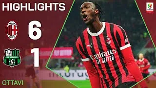 MILAN-SASSUOLO 6-1 | HIGHLIGHTS | OTTAVI | Coppa Italia Frecciarossa 2024/25