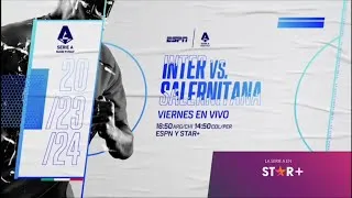 Inter de Milán vs Salernitana 🔥⚽ Serie A 🏆 Viernes 16/02/2024 | Promo ESPN